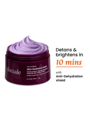 Buy Foxtale DeTan Skin Mask With Lactic Acid & Brazilian Purple Clay For Glowing Skin 75g - - Personal Care for Unisex