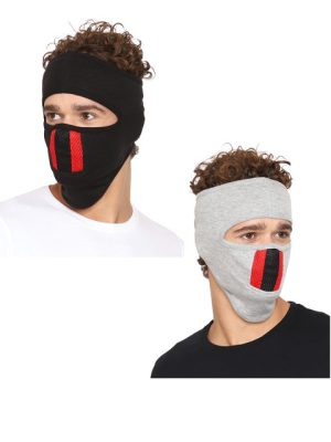Gajraj Pack Of 2 Single-Ply Anti Pollution Full Face Mask with Air Filter Mesh