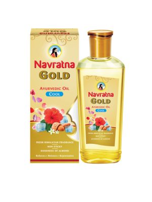 Navratna Gold Ayurvedic Non-Sticky Cool Oil with Goodness of Almonds & Fresh Lily - 500 ml