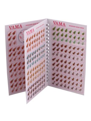 VAMA Women Multicolored Tilak Tear Drop Stone Bindi Book