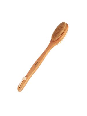 VEGA Unisex Beige Cellulite Natural Bristle Wooden Bath Brush